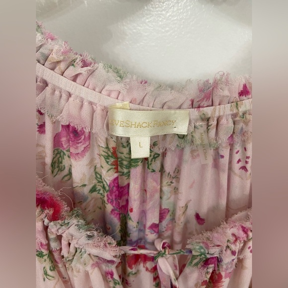 LoveShackFancy Popover Mini Dress Shimmering Springs Floral Size Large - Picture 4 of 5